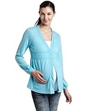 Three Seasons Maternity Women's Hatch Cardigan Button Sweater, Turquoise, Medium Three Seasons Maternity Women's Hatch Cardigan Button Sweater, Turquoise, Medium
