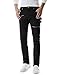 Mens Slim Stretchy Flat Front Zipper Deco Side Buckle Patch Cotton Pants