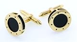 18ct yellow gold cufflinks with Onyx