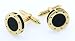 18ct yellow gold cufflinks with Onyx