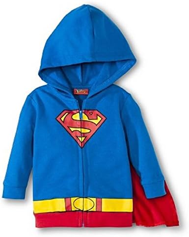 Baby Infant Boys' Superman Character Hoodie with Detachable Cape (3/6 mo)