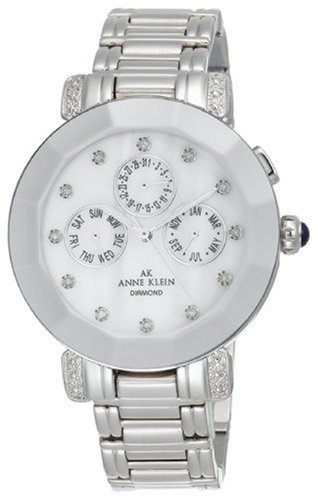 41qIb5vOgUL AK Anne Klein Womens Genuine Diamond Accented SilverTone
