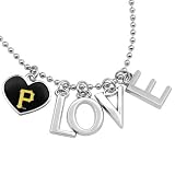 MLB Touch by Alyssa Milano Pittsburgh Pirates Love Necklace with Heart Team Logo