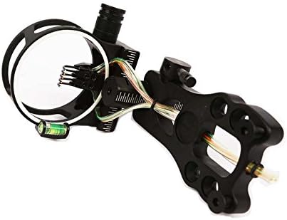 5 Pins Archery Sights Compund bow Sight 0.029" Sharp Shooter with light