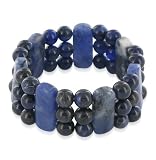 Sodalite Gemstone One Size Fits All Stretch Bracelet