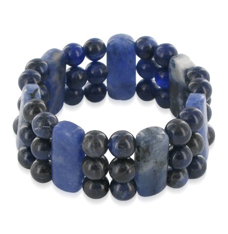 Sodalite Gemstone One Size Fits All Stretch Bracelet