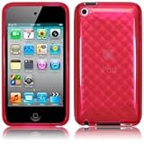 APPLE IPOD TOUCH 4TH GENERATION RED DIAMOND DESIGN GEL CASE / COVER - PART OF THE CONSUMER STORE ACCESSORIES RANGE