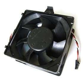 Dell 6985R CPU Case Cooling Fan for Dimension 8100, Optiplex GX400, and PWS 330 530 560. Model NMB 3610KL-04W-B66 fits Datech 0925-12HBTA, and replaces Dell P/N#: 6985R, 929FF, 21KTM. Genuine Dell Replacement 92x92x25mm.