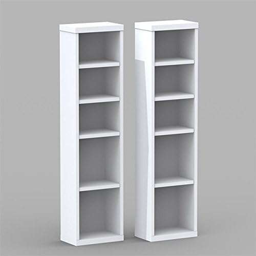 Two Tall CD DVD Audio Stand Storage Towers