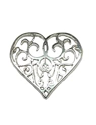 Sterling Silver Viking Heart Brooch