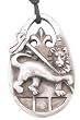 Rasta Lion King Reggae Pewter Pendant Necklace