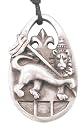 Rasta Lion King Reggae Silver Tone Pewter Pendant Necklace