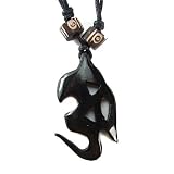 Hindu OM/ AUM Carved Pendant on Water Buffalo Organic Horn, Necklace Included