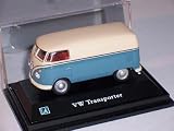 VW VOLKSWAGEN BULLY T1 T 1 SAMBA TRANSPORTER BEIGE BLUE 1/72 CARARAMA MODEL CAR