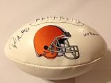 Cleveland Browns PEYTON HILLIS Signed Autographed Logo Football INSC. "GO BROWNS" COA