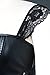 LovelyFish Women's Sexy Faux Leather Shoulder Strap Corset with Lace Skirt