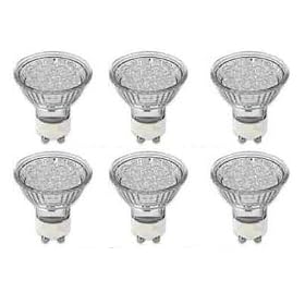 TeckNet 6 x GU10 2W 18 LED Energy Saving Light Bulbs 240V