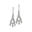 14K White Gold Diamond Chandelier Earrings - 0.50 Ct.