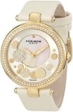 Akribos XXIV Women's AKR434WT Impeccable Quartz Diamond Sunray Mother-Of-Pearl White Dial Watch