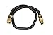 Dreffco 24'' x 1/2'' High Capacity Gas Flex Line - Premium Quality Black Non-Whistle Fire Pit, Fireplace, Dryer Gas Line - Perfect Gas Line for NG or LP Fire Pits - Versatile Usage - Easy Installation