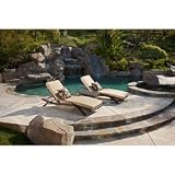 RST Outdoor Delano Arc Lounger with Mattress and Accent Pillow Set Patio Furniture Rattan - 2-Pack