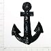 Anchor Sequin Applique - Black - Large - SM826L-26. Available in 12 colors. Travel and Leisure Sequin Appliques, Patches and Motifs Collection.