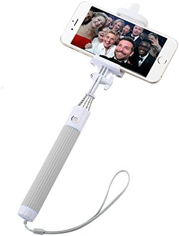 AURIN® Mini Wireless Bluetooth Selfie Stick with built-in Bluetooth Remote Shutter With Adjustable Phone Holder for iPhone 6, iPhone 6 Plus, iPhone 5 5s 5c, Android -Gray