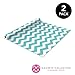 Self Adhesive Shelf Liner - 1.5ft x 10ft - 2 Pack - Rugby Chevron Aqua Pop