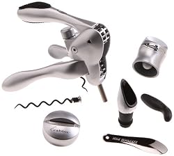 Metrokane Rabbit Wine Opener Tool Kit, Silver