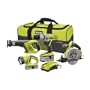 Factory-Reconditioned Ryobi ZRP844 ONE Plus 18V Cordless Lithium-ion 4-Piece Combo Kit