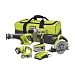 Factory-Reconditioned Ryobi ZRP844 ONE Plus 18V Cordless Lithium-ion 4-Piece Combo Kit
