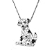 10k White Gold Dalmatian Puppy Diamond Pendant (.31cttw, I-J Color, I2-I3 Clarity), 18