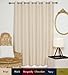 Beige Wide Width Antique Brass Grommet Top Thermal Insulated Blackout Curtain 80 Inch Wide by 96 Inch Long Panel