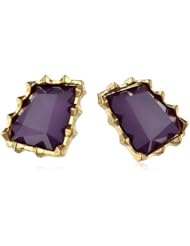 Sam Edelman Long Stone Amethyst Stud Earrings Set