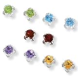 5-Piece Multi-Gemstone Earring Set