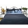 Microfiber Queen Comforter Set, Denim / Smoke Blue