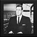 Raymond Burr Custom Framed 12x12 B&W Photo (Perry Mason) Image