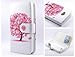 Thousand Eight(TM) For LG Optimus L90 Candy Dual-Use Flip PU Leather Wallet Pouch Case + [Free LCD Screen Protector Shield(Ultra Clear)+Touch Screen Stylus] (Wallet Pouch Butterfly tree)