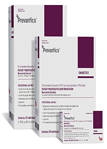 Prevantics Swabstick Skin Antiseptics, 1's - 1.6mL, 1.75 x 6.5 Inch, S40750 (Box of 50)