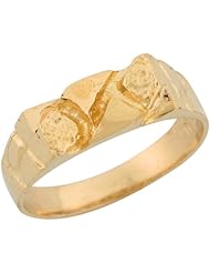 14k Yellow Gold Gorgeous Attractive Nugget Designer Baby Ring