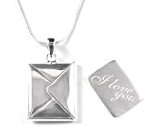 Silver Letter Necklace - I Love You