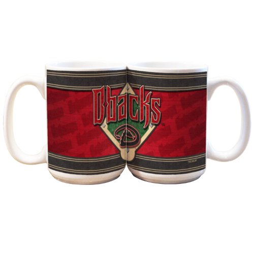 MLB Arizona Diamondbacks 15-Ounce White Felt Mug (2 Pack)