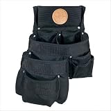 Klein Tool 5700 PowerLine 9-Pocket Tool Pouch, with Tunnel Loop, Black Cordura Nylon