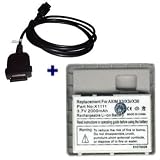 Replacement USB HOT SYNC & CHARGE Cable for DELL Axim X30 Series PDA + 2000 mAh Internal Li-Ion Rechargeable Pocket PC PDA Generic Battery