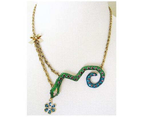 Betsey Johnson Jungle Fever Snake Necklace