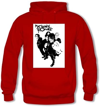 SILI89 Womens My Chemical Romance Fashion Contrast Color Pullover Medium Red