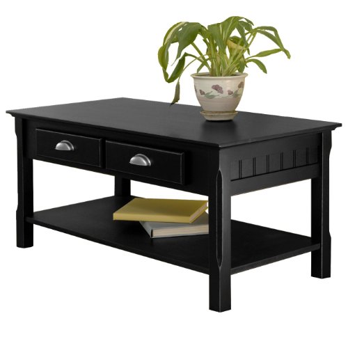 Winsome Timer Coffee Table with Drawers and Shelf Winsome Timer Coffee Table with Drawers and Shelf