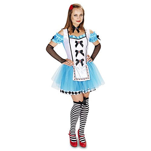 Classic Alice Adult with Thigh Highs, Glovelettes & Hair Clip Costume