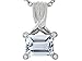1.56 cttw Genuine Emerald Cut Aquamarine Pendant