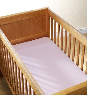 2 x  PINK  Cot Bed Fitted Sheet,100% Cotton - Size:70 x140cm